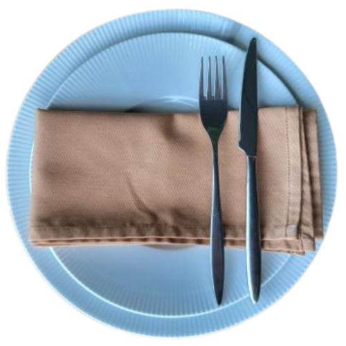 Serviette Noisette en polycoton 