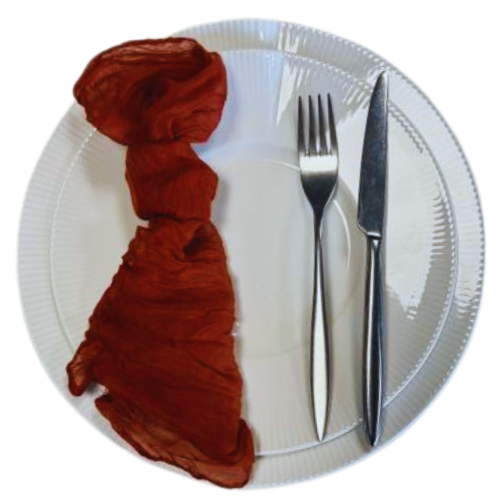 Serviette gaze de coton Terracotta
