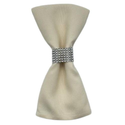 Rond de serviette strass argenté