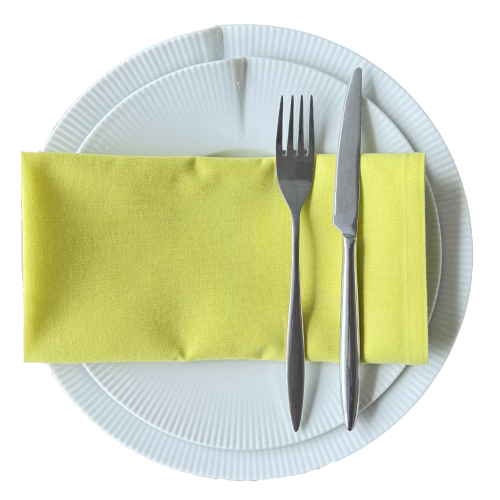 Serviette en polycoton Jaune Capri