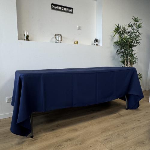 Nappe rectangulaire polyester bleu marine